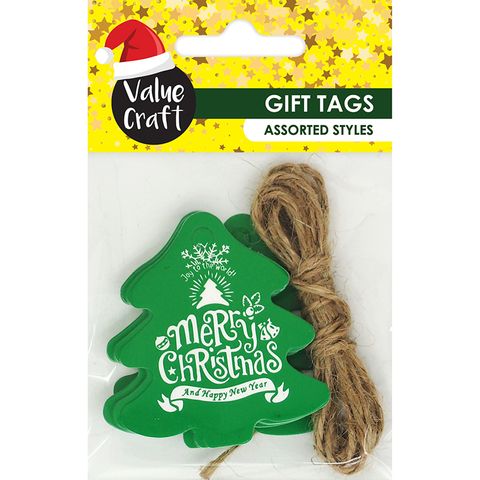 XMAS TREE GIFT TAGS 20PCS