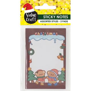 XMAS NOVELTY STICKY NOTES 2PCS