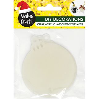 XMAS DIY ACRYLIC BAUBLE 4PCS