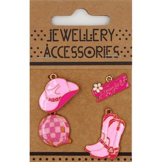 CHRM ENAMEL 4PC COWGIRL