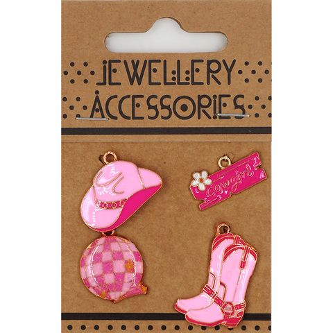 CHRM ENAMEL 4PC COWGIRL