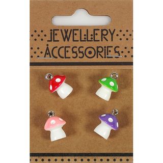 CHRM PLSTC 4PC MINI MUSHROOMS