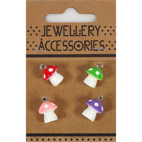 CHRM PLSTC 4PC MINI MUSHROOMS