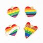 CHARM CARD 4PC RBOW LOVE HEART ENAMEL