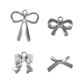 CHARM ALLOY 4PC BOWS