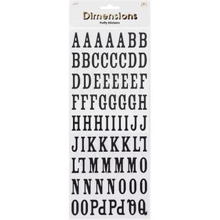 ALPHA NUMERICAL PUFFY BLACK