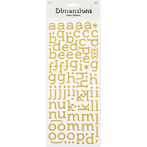 FOAM GLITTER ALPHA SANS SERIF STICKERS