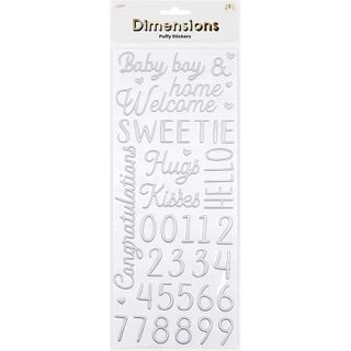 PUFFY PHRASES BABY BOY STICKERS