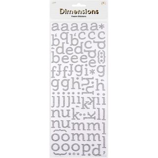 FOAM GLITTER ALPHA SANS SERIF STICKERS