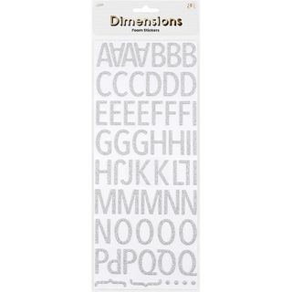 FOAM GLITTER ALPHA SERIF STICKERS