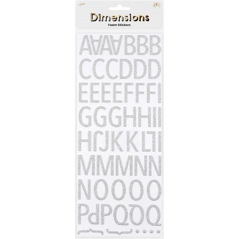 FOAM GLITTER ALPHA SERIF STICKERS