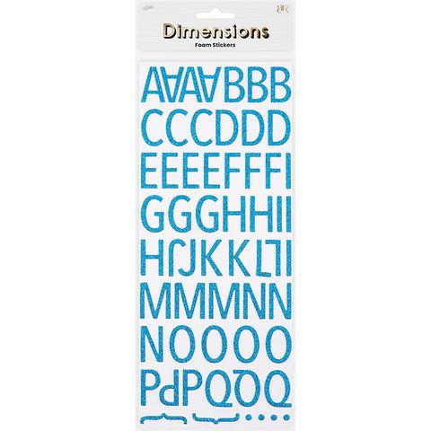 FOAM GLITTER ALPHA SERIF STICKERS
