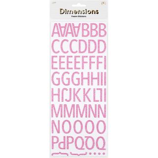 FOAM GLITTER ALPHA SERIF STICKERS