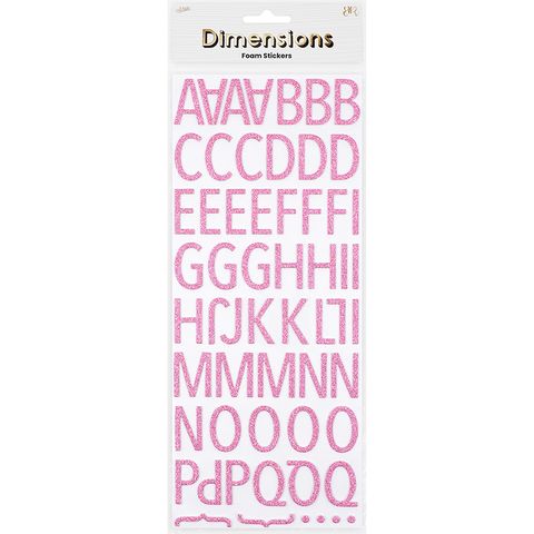 FOAM GLITTER ALPHA SERIF STICKERS