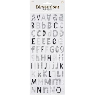 PUFFY ALPHA ABSTRACT STICKERS