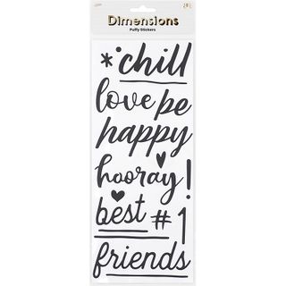 DIMENSIONS  PUFFY ALPHA PHRASE STICKERS