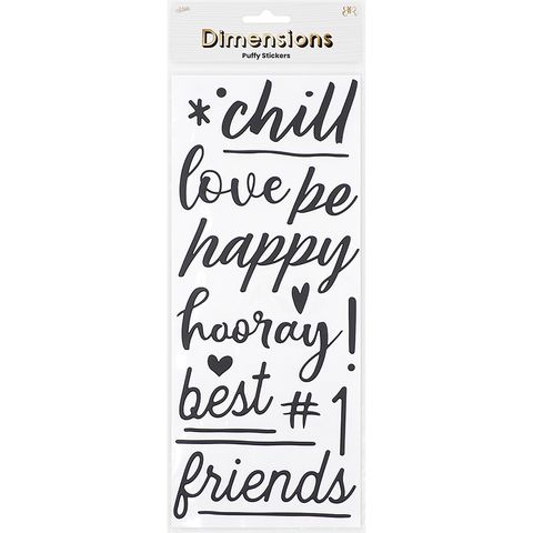 DIMENSIONS  PUFFY ALPHA PHRASE STICKERS