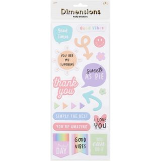 PUFFY PHRASE GOOD VIBES STICKERS