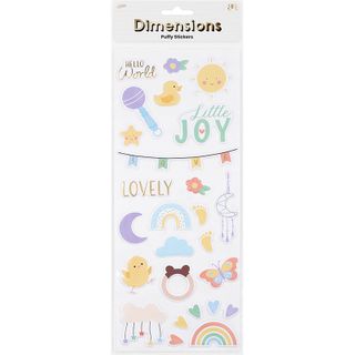 DIMENSIONS  PUFFY PHRASE JOYFUL STICKERS