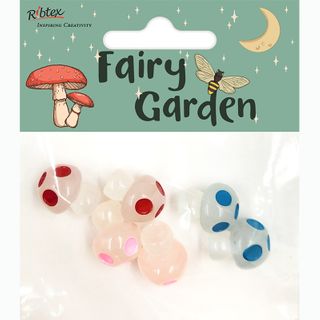 MINI GLOW IN DARK MUSHROOMS 6PC