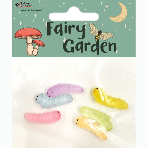 MINI GLOW IN DARK WORMS 6PC