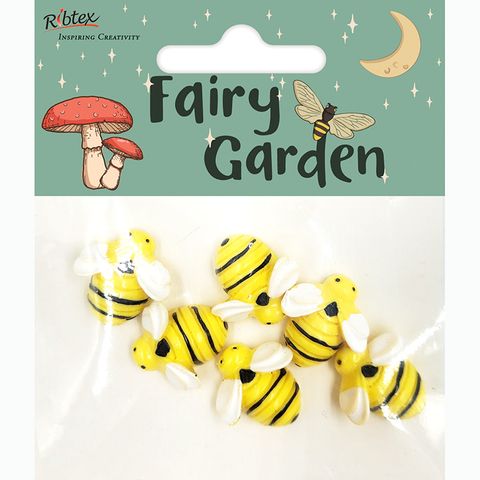 MINI RESIN PLASTIC BEES 6PC