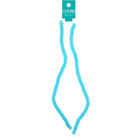 STRUNG FLAT BRIGHT BLUE BEAD