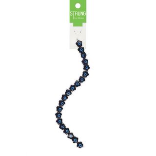 STRUNG GLASS FLOWER DARK BLUE 20PC