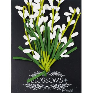 10 HEAD WHITE BUD FOAM LEAVES