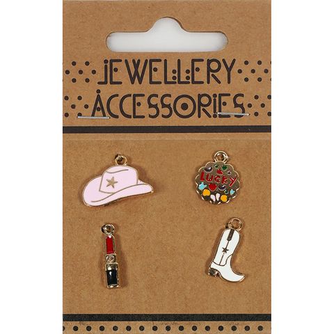 CHRM ENAMEL 4PC MINI COWGIRL