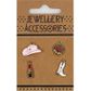CHRM ENAMEL 4PC MINI COWGIRL