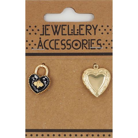CHRM ENAMEL 2PC HEART LOCKET