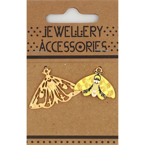 CHRM ENAMEL 2PC BFLIES