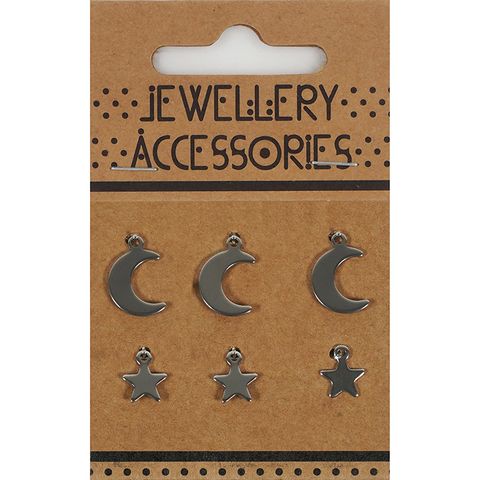 CHRM ALLOY 6PC STRS MOON