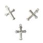 CHARM METAL CROSS SILVER 12PC