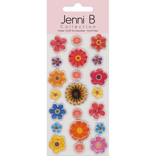 JENNI B RESIN JOYFUL FLOWERS 21PC