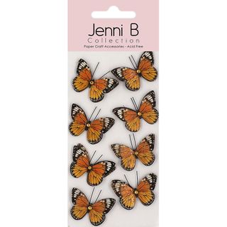 JENNI B TROPICAL BUTTERFLY YELLOW 8PC