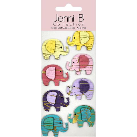 JENNI B CRACKLED ELEPHANT 8PC