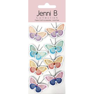 JENNI B PASTEL VIVID BUTTERFLY 8PC