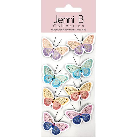 JENNI B PASTEL VIVID BUTTERFLY 8PC