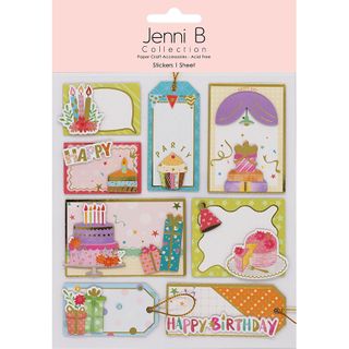 JENNI B HANDMADE BDAY TAG 8PC