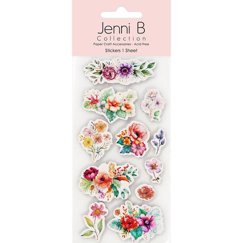 Jenni B Sticker Floral Sparkle 11pc