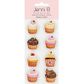 Jenni B Sticker Cupcake Sparkle 8pc