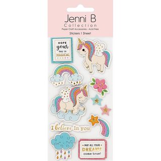 Jenni B Sticker Unicorns Sparkle 11pc