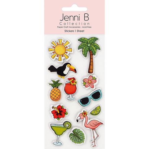 Jenni B Sticker Tropical Toucan 12pc