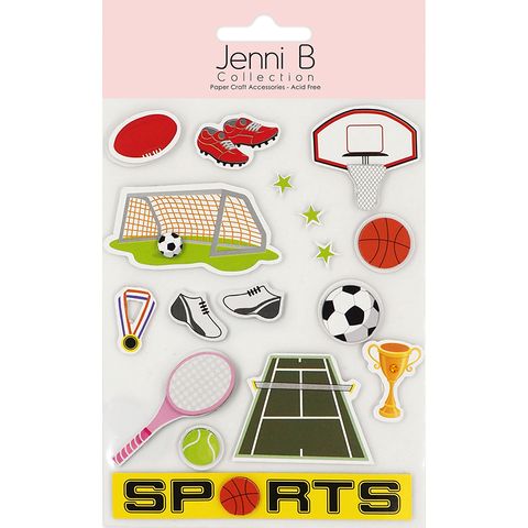 Jenni B Sticker Sports 17pc