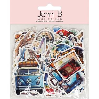 Jenni B Diecuts Ephemera Travel  50pc
