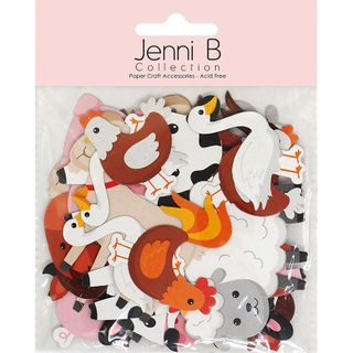Jenni B Adhesive Diecut Farm Animal 24pc