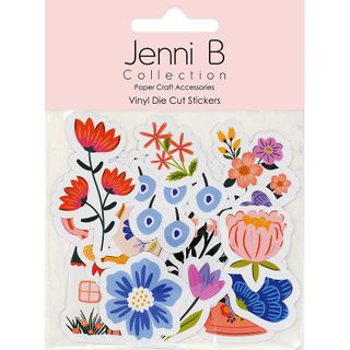 Jenni B Diecut Sticker Floral 20pc