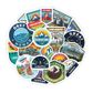 Jenni B Diecut Sticker Travel Badge 20pc
